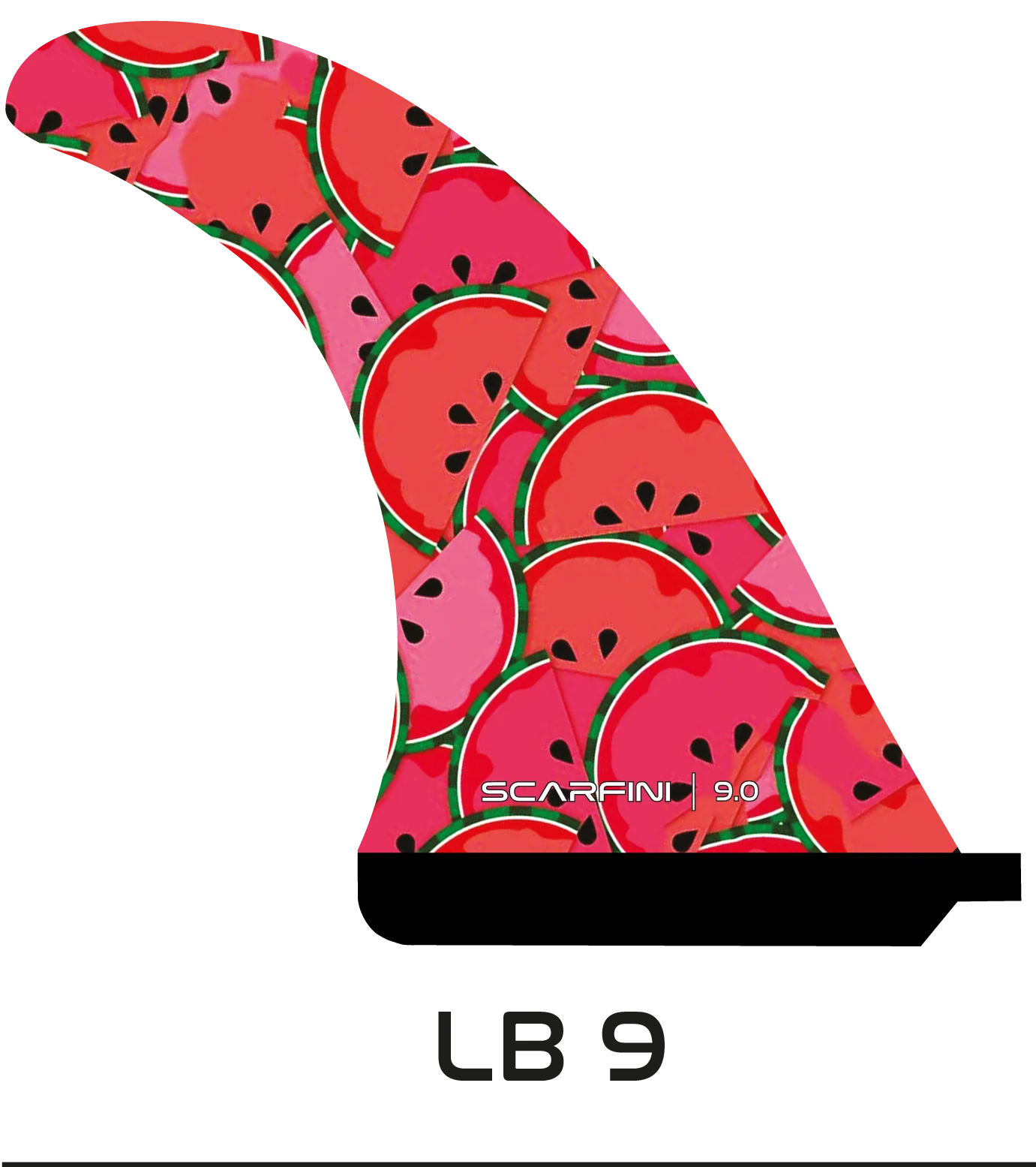 Dérives SCARFINI LONGBOARD FIBERGLASS FIN 9' ECO WATERMELON