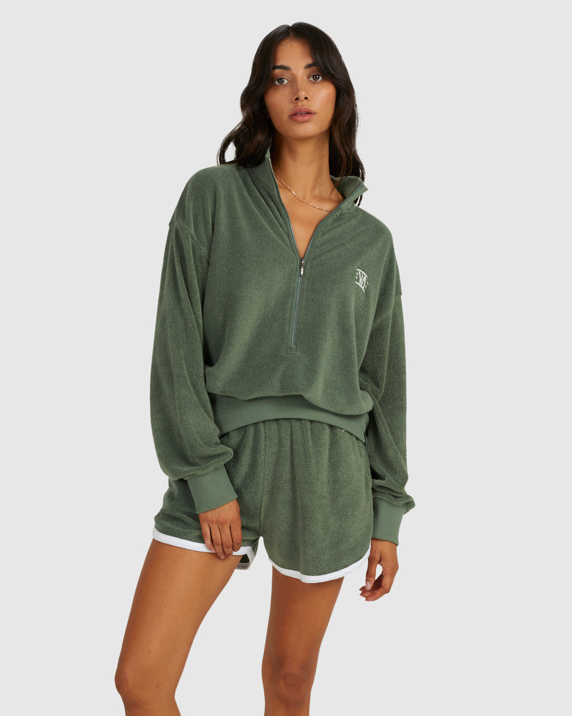Grand Slam - Sweat zippé en molleton pour Femme