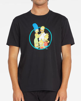 T-SHIRT BILLABONG SIMPSONS FAMILY SS BLACK