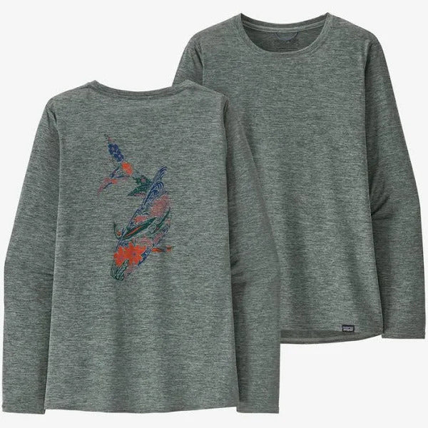 T-shirt Patagonia L/S cap cool daily WATERS GRIS