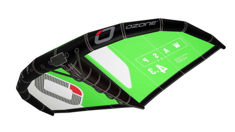 Wing Ozone WASP V3 - 3.0 m² avec sac et leash de taille - Bright Green/White