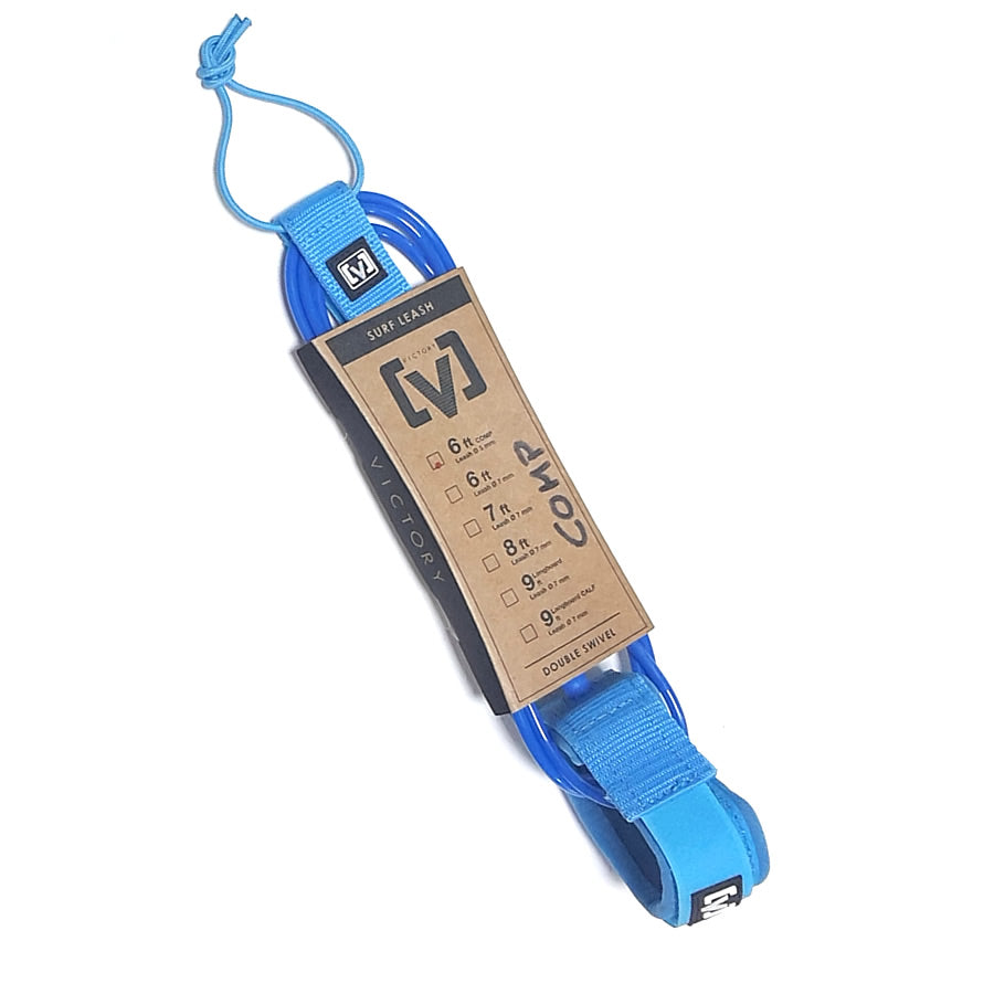 LEASH SURF VICTORY 6' COMP 2 SWIVEL 5 MM BLUE
