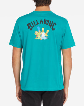 Tee-shirt Junior Billabong Simpsons Family Arch Teal