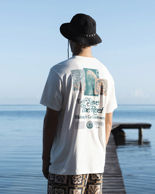 Tee Shirt LET SAVE THE REEF Blanc