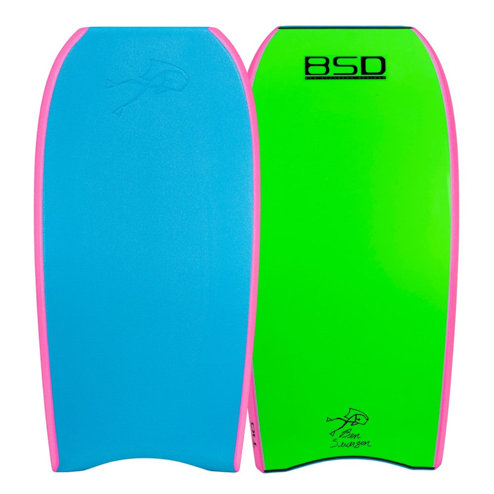 BODYBOARD BSD T10 - AQUA BLUE/FLUO GREEN - 42"