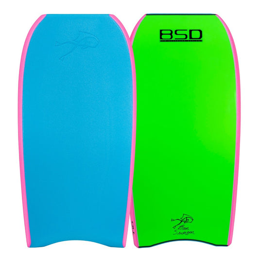 BODYBOARD BSD T10 - AQUA BLUE/FLUO GREEN - 42"