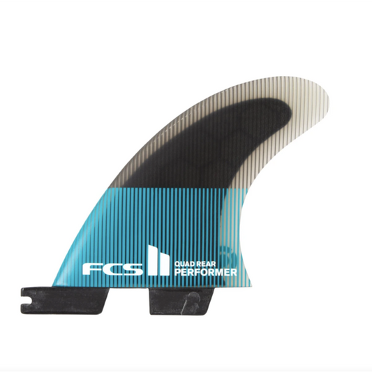 Dérives Rear FCS II Performer PC Large Teal/Black Quad Rear Retail Fins