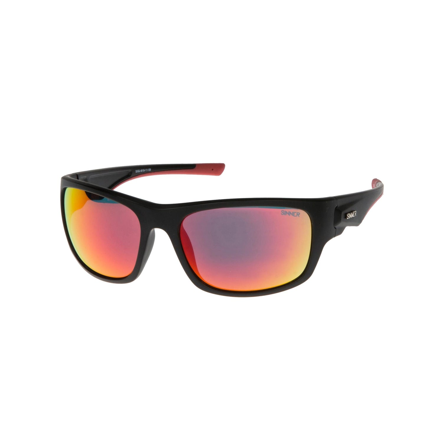 Lunettes SINNER BRUNO MATTE BLACK-SMOKE RED OIL