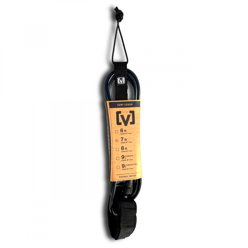 LEASH SURF VICTORY 8' REGULAR 7MM - MATT BLACK