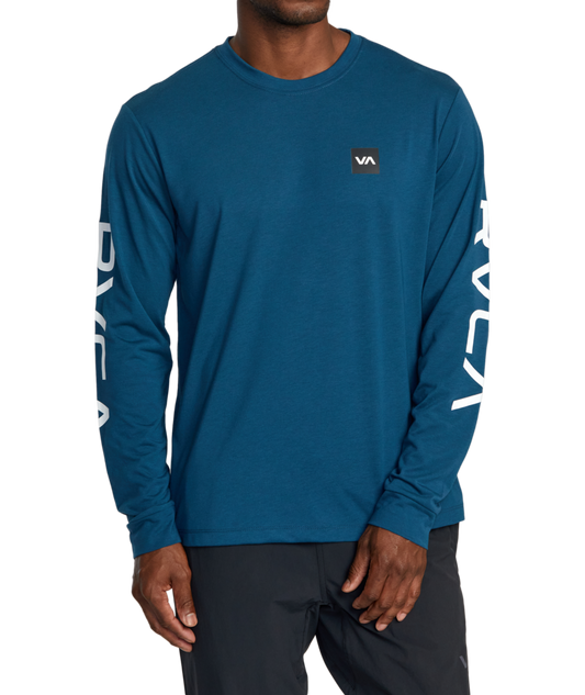 T-Shirt RVCA2X  Sport LS Bleu