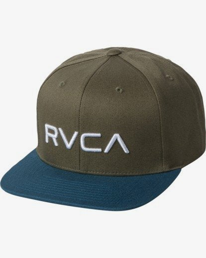 CASQUETTE RVCA TWILL SNAPBACK VERTE ET BLEUE