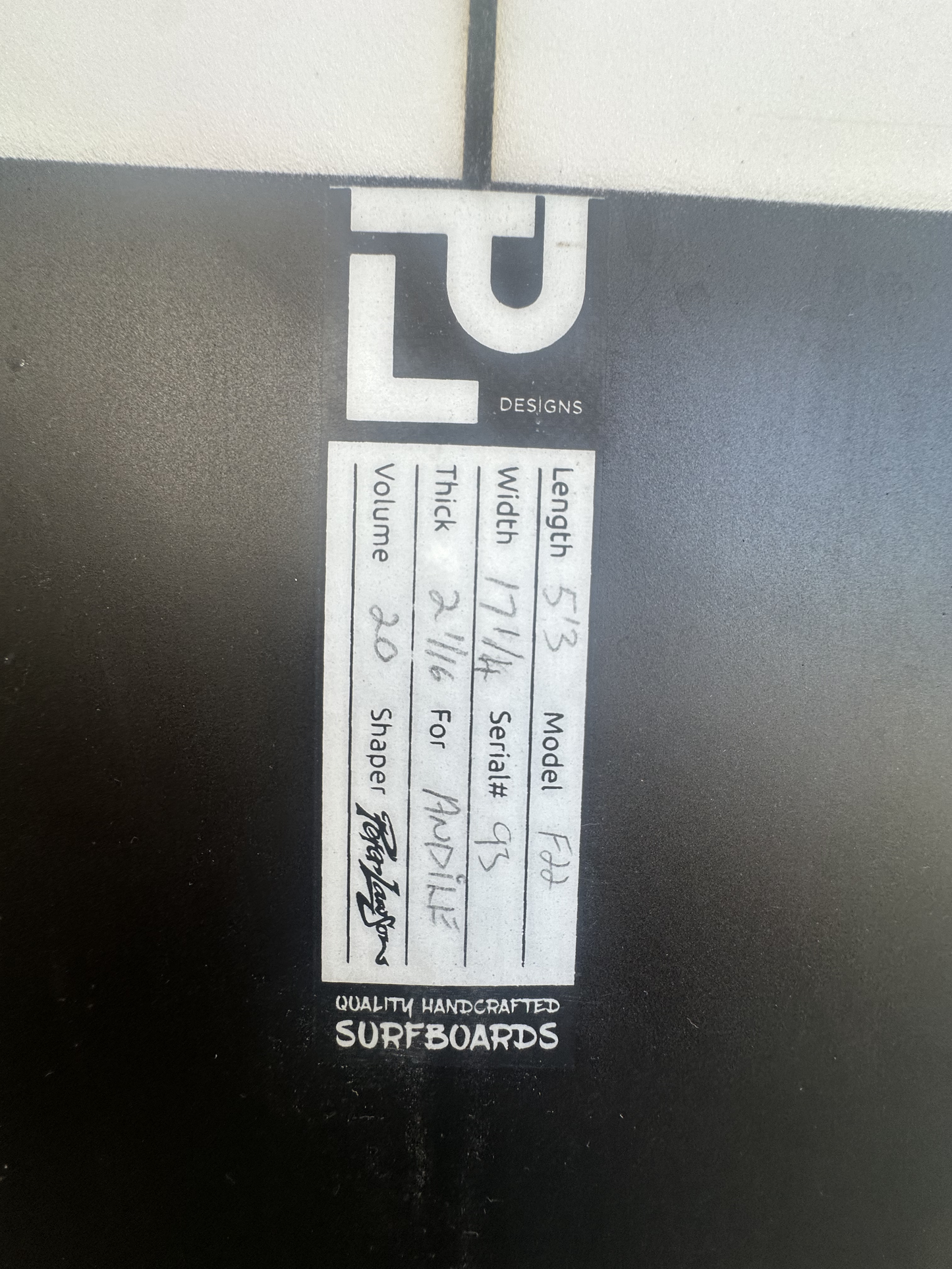 Planche de surf Peter Lawson F22 5'3"- OKAZ
