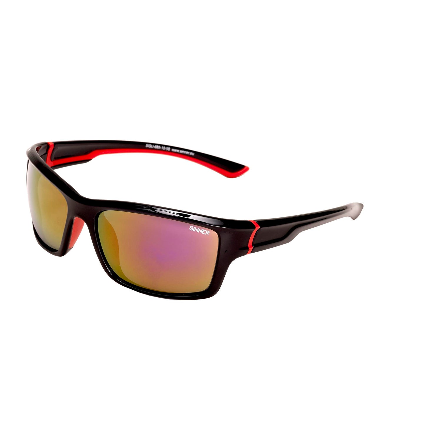 Lunettes SINNER CAYO BLACK/RED-SMOKE RED MIRROR