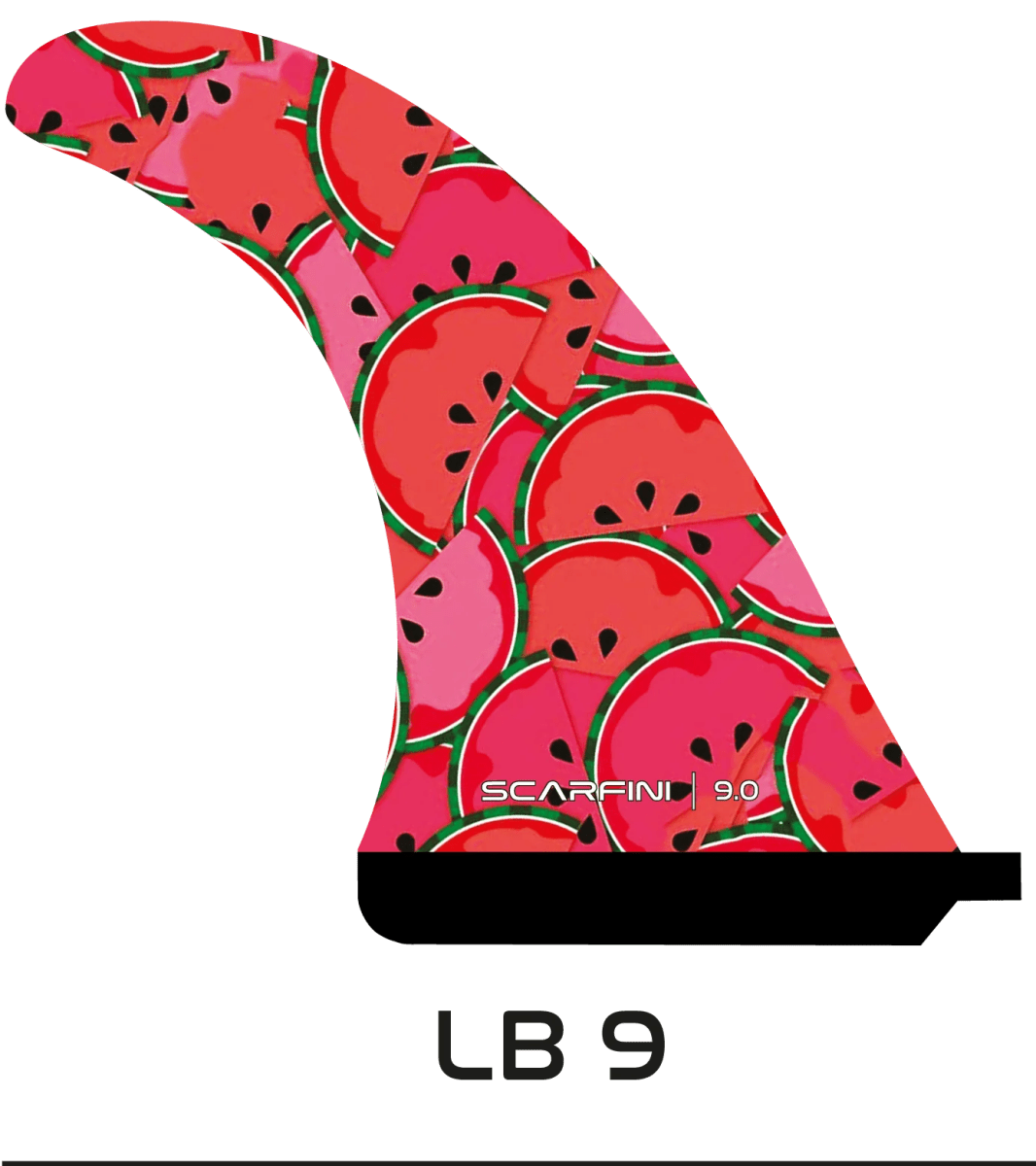 Dérives SCARFINI LONGBOARD FIBERGLASS FIN 9' ECO WATERMELON - RidinBox