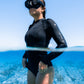 Combinaison Maillot Manche longue CORAL GARDENER 1mm Noir