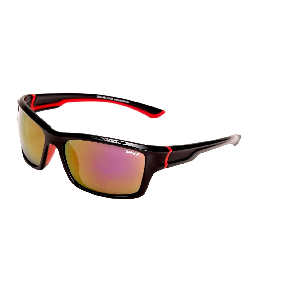Lunettes SINNER CAYO BLACK/RED - SMOKE RED MIRROR - RidinBox