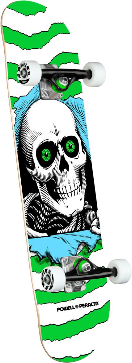 SKATE COMPLET POWELL PERALTA 7.5 X 30.70 RIPPER ONE OFF GREEN