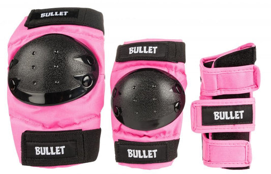 Pack complet de protections de skate Bullet (Coudes, genoux, poignets) L Junior Rose