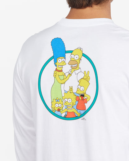 Tee-shirt manches longues Billabong Simpsons Family White