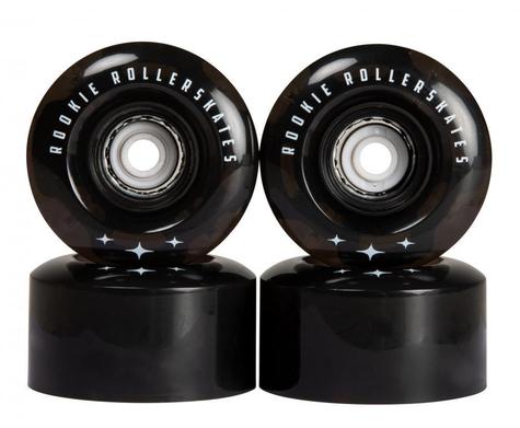 Rookie Quad Wheels LED Flash inc Abec 7 bearings Clear Black 58 MM