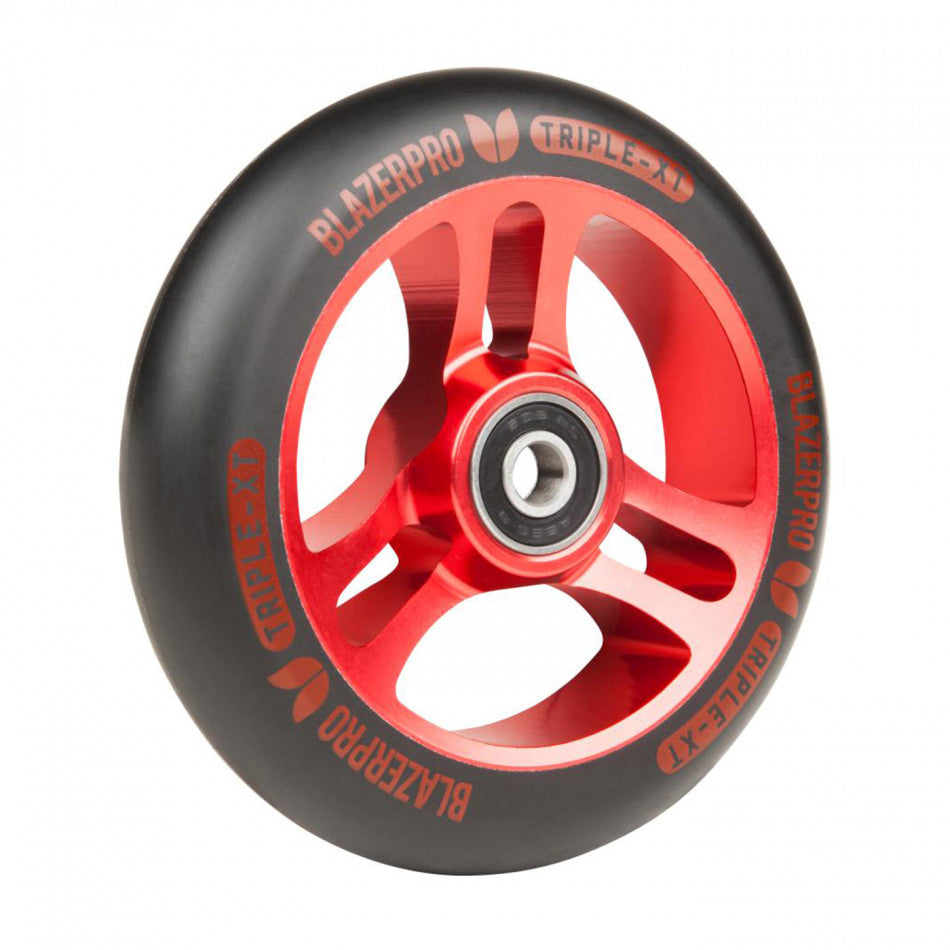 Roues Trottinette Freestyle Blazer Pro Wheel Triple XT 100mm with Abec 9 Black/Red 100 MM