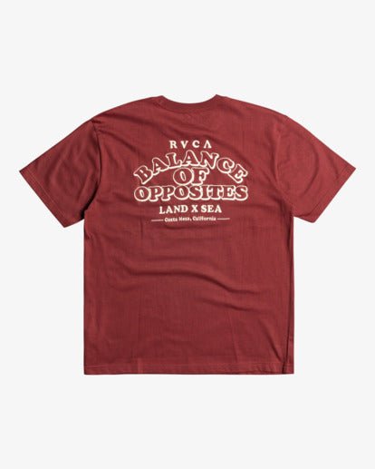 Tee-shirt RVCA Landnsee Oxblood red