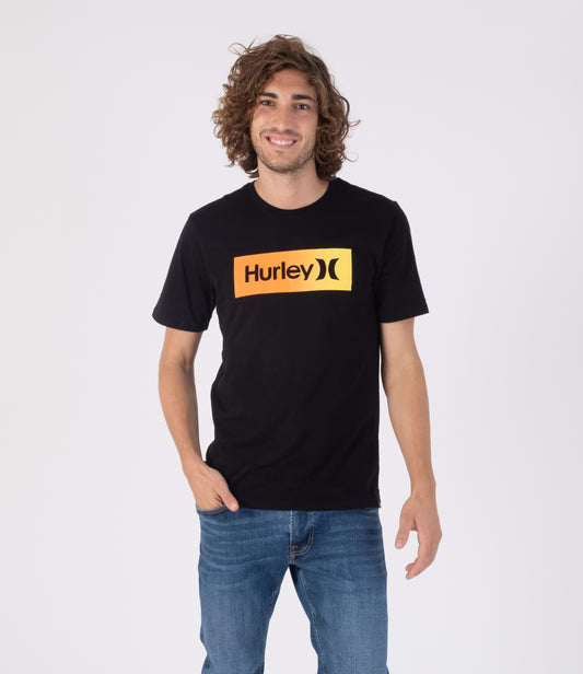 T-SHIRT HURLEY EVERYDAY WASHED ONE & ONLY BOXED GRADIENT S/S BLACK
