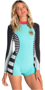 Combinaison Surf Femme SHORTY Billabong 2mm Manches Longues SPRING FEVER  M.GIRL