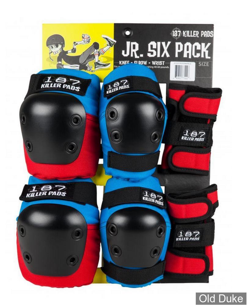 Pack de protection skate 187 Killer Pads Jr. Six Pack Set Red/White/Blue OSFA JNR