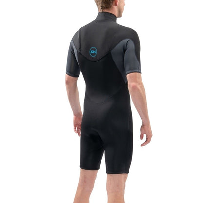 COMBINAISON SURF DAKINE Mens Quantum Chest Zip Flatlock Shorty SS 2/2mm