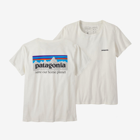 T-shirt Femme Patagonia P-6 Mission Organic T-Shirt Blanc