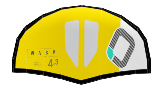 Wing Ozone WASP V3 - 3.6 m² Yellow/White avec sac et leash de taille