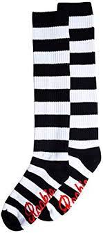 Rookie Socks 20'' Knee High Stripe Sock Black/White O/S ADULT