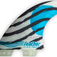 DERIVES SURF COMPATIBLES FCS II  FEATHER FINS ATHLETE CLICK TAB JANINA BLUE L