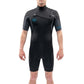 COMBINAISON SURF DAKINE Mens Quantum Chest Zip Flatlock Shorty SS 2/2mm